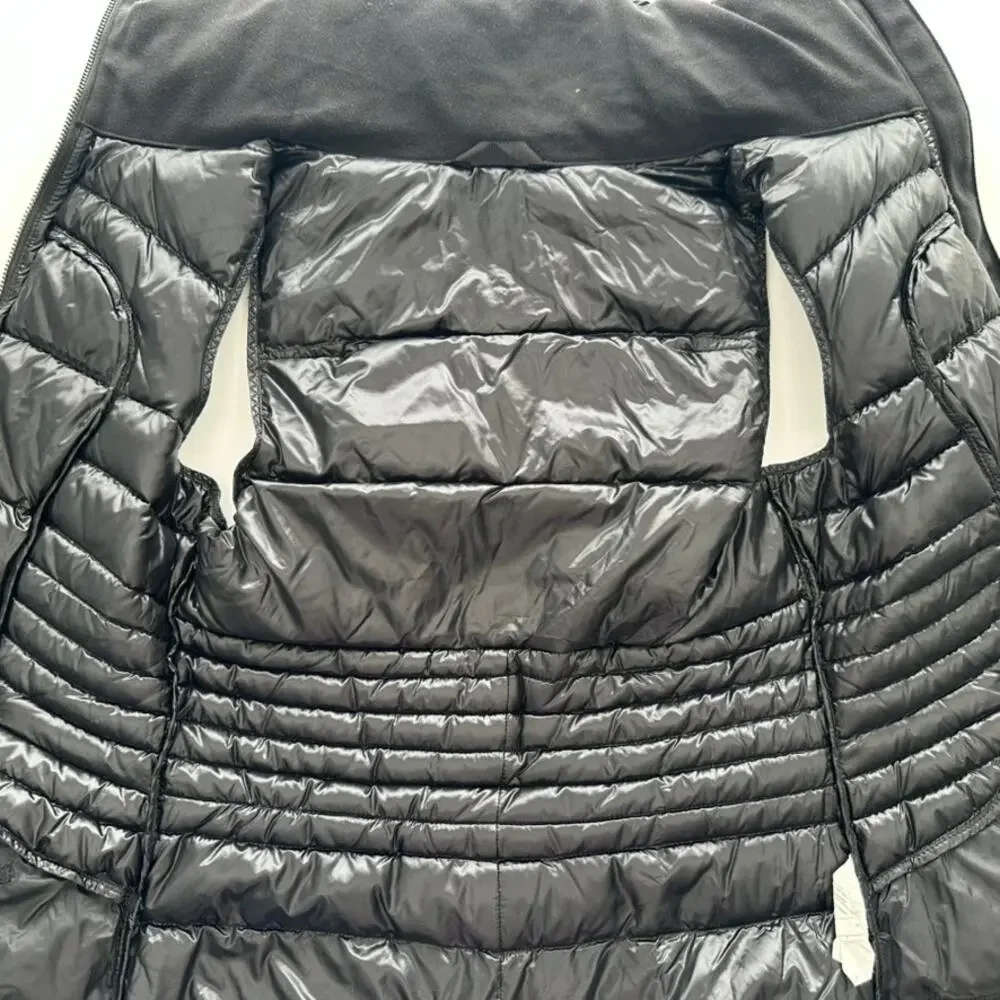 Lululemon Fluffin Awesome Goose Down Vest Shine Black Size 6 Puffer Winter Ski